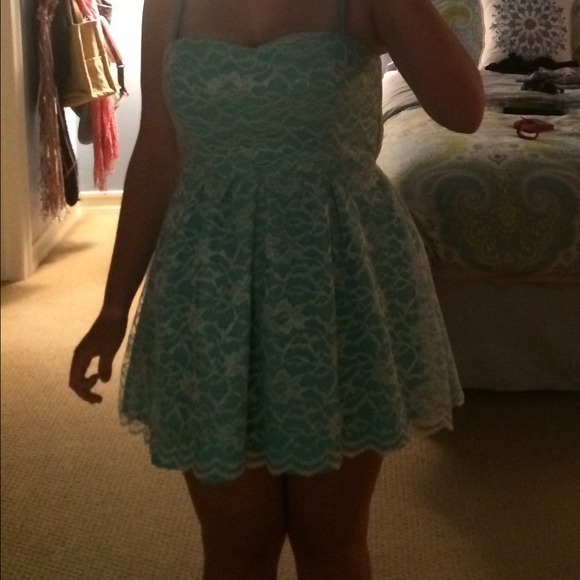 HOT Turquoise Dress - Picture 2 of 2