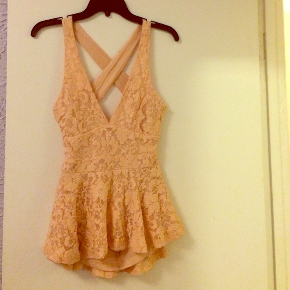 Lace pink top size M - Picture 1 of 4