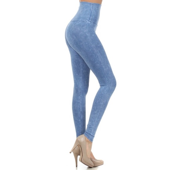 Sky Blue High Waist Leggings Jeggings