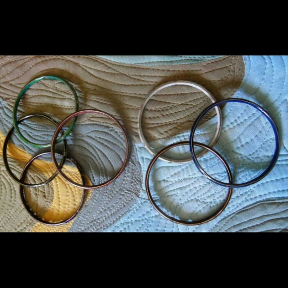 Vintage 7 Piece Closionne Bangle Set - Picture 3 of 3