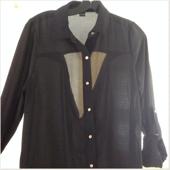 Sheer button up