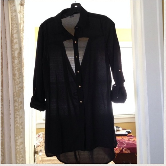 Sheer button up - Picture 2 of 3
