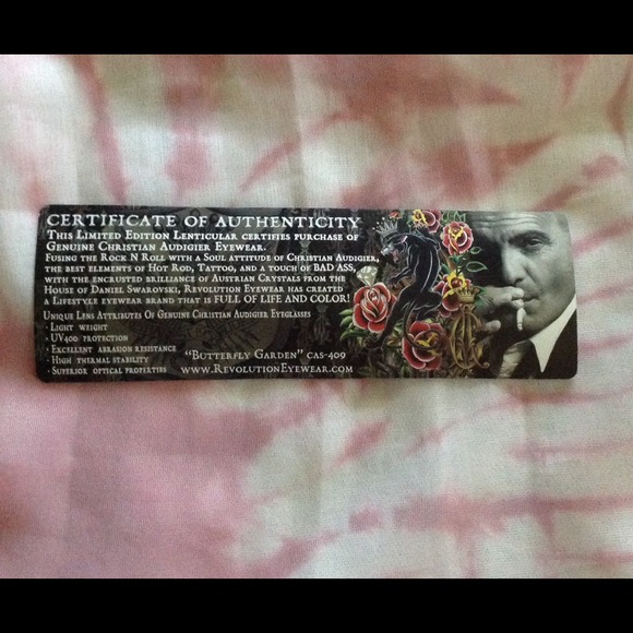 CHRISTEN AUDIGIER SUNGLASSES LIMITED EDITION