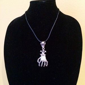Vintage Skeleton Claw Necklace