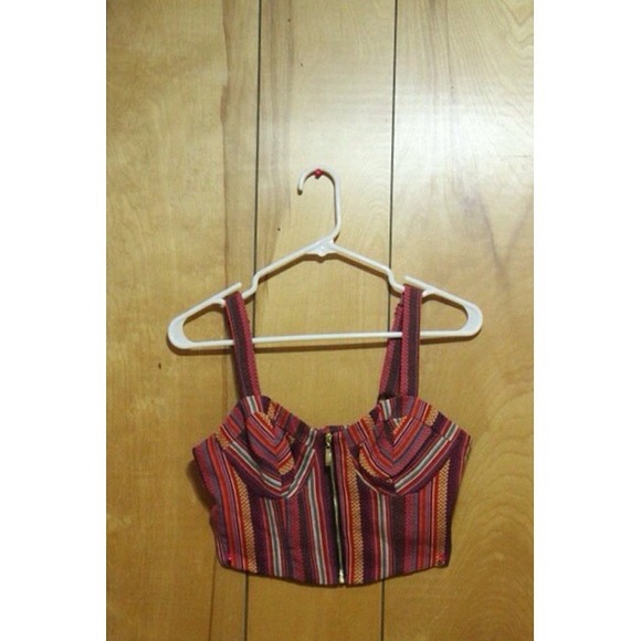 Forever 21 Aztec Print Cropped Bustier