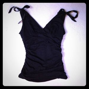 ❌SOLD bebe double v tie-shoulder top
