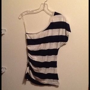 NWT Forever 21 Small One Shoulder Striped Top