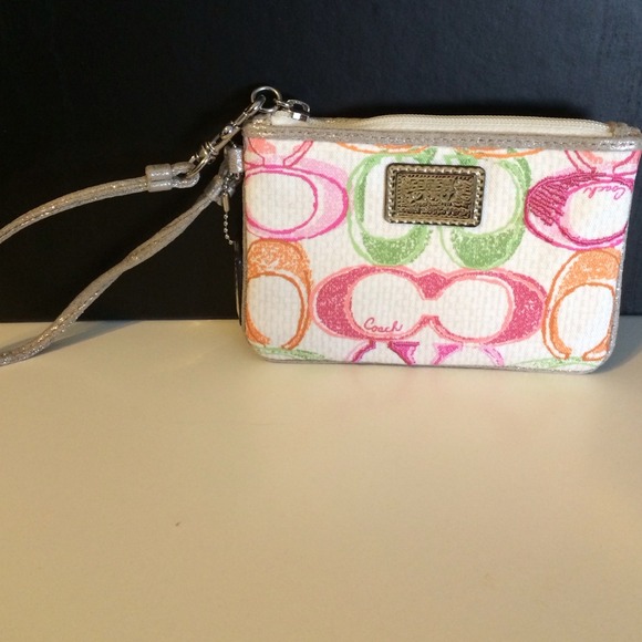 Coach Poppy Colorful Wristlet