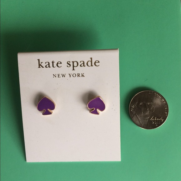 ❌SOLD❌ Kate Spade New York Purple Spade StudS - Picture 3 of 3