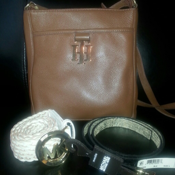 Tommy Hilfiger purse and two Michael Kors belts