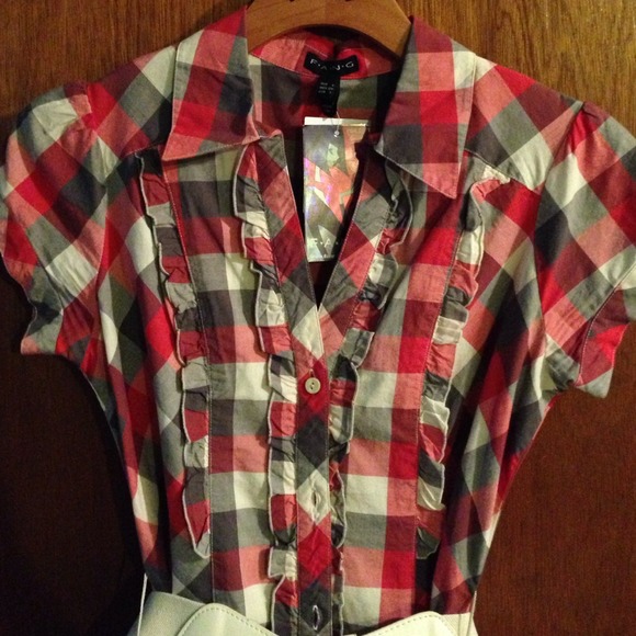 Sold - Trendy Plaid Dress/Top (NWT) - Picture 3 of 4