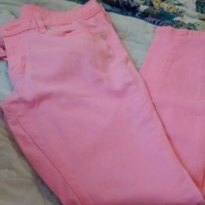 Pink skinny jeans!