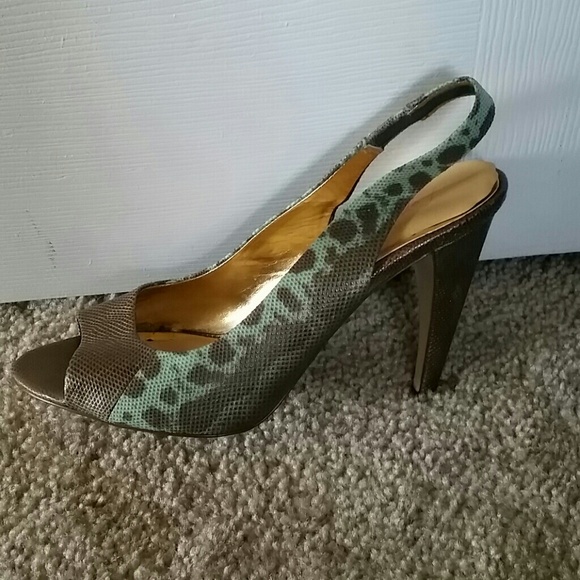 Snake skin print heels