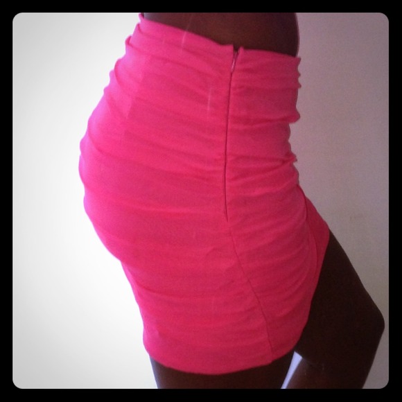 AQUA Ruched Mini Skirt