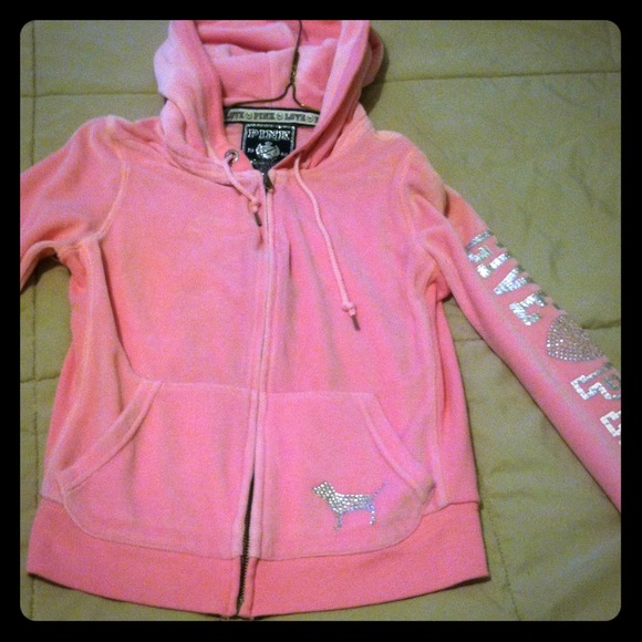 pink bling VS zip up