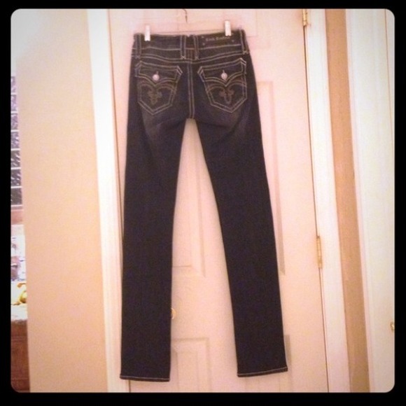 Rock Revival White/Denim Skinny Jeans