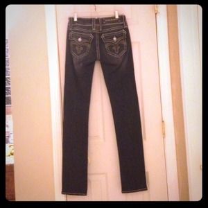 Rock Revival White/Denim Skinny Jeans