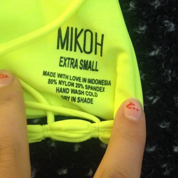 ⛔️SOLD⛔️Neon Yellow Mikoh Bikini - Picture 2 of 3