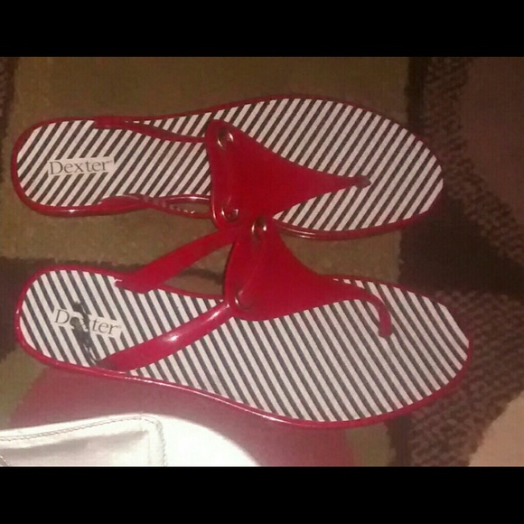 red sandals never wore.