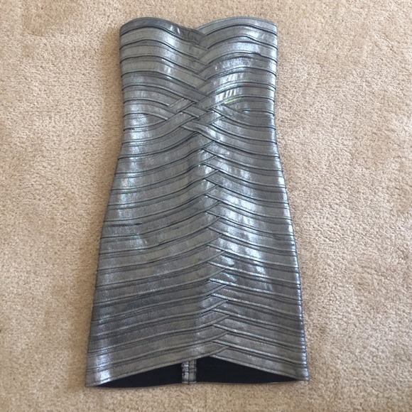 Silver BCBG Maxazria mini dress