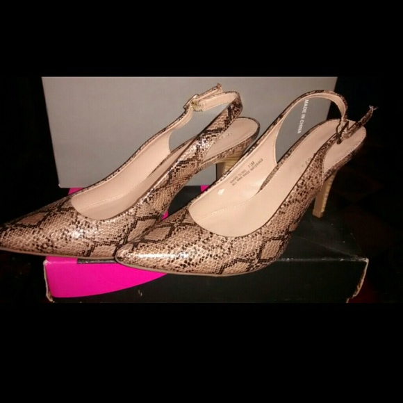 snake print point toe heels