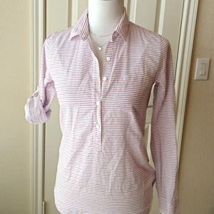 🆕j. crew dobby multi strip popover sz 0, worn 1x