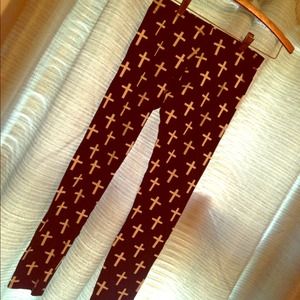 Charlotte Russe Cross Leggings