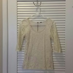 Cream Lace Top