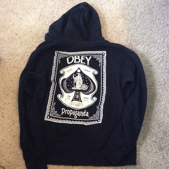 Obey zip up hoodie