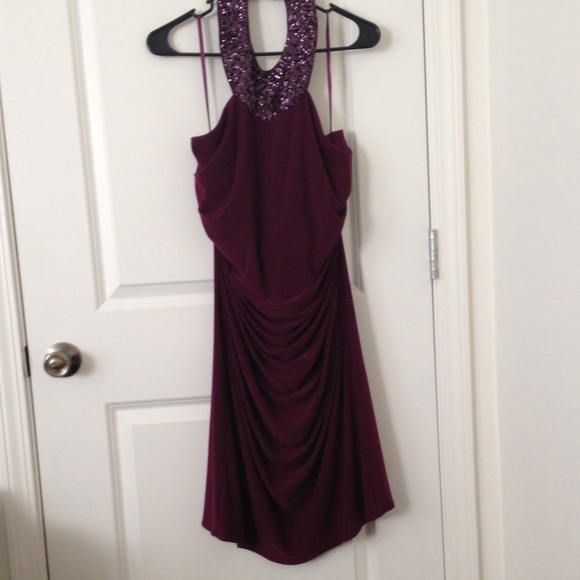 Plum form fitting dress