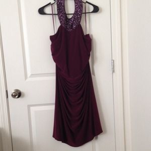 Plum form fitting dress