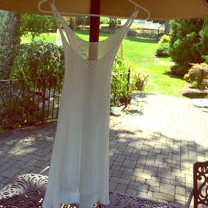 white knit top