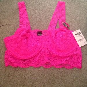Bright pink bralette with underwire BNWT