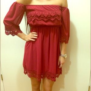 Off the shoulder dress