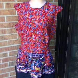 Vintage smock top handmade 1970s
