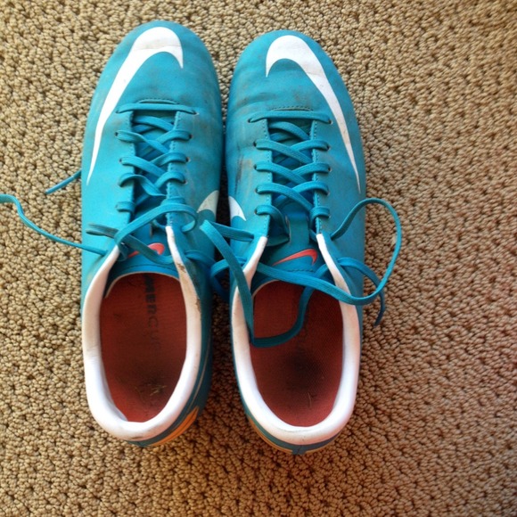 Nike blue soccer cleats