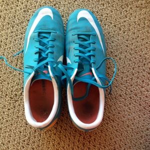 Nike blue soccer cleats