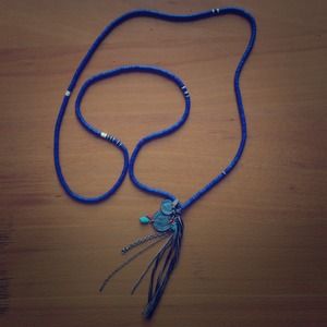 Free People beaded tassel necklace