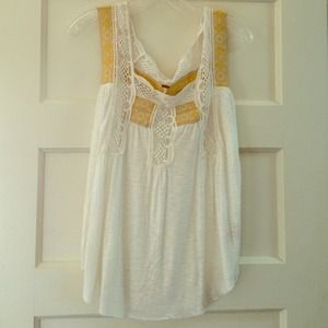Free People flowy white top