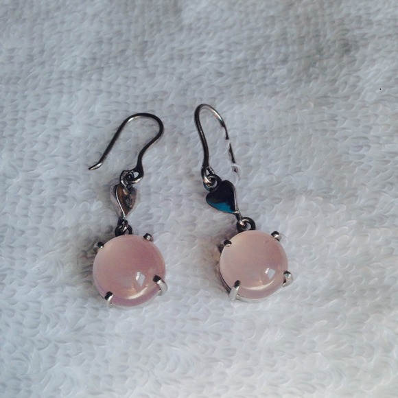🎉FlashSALE🎉 Rose Quartz Earrings made withSilver