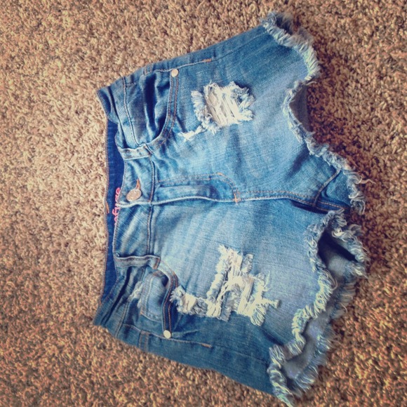 Denim Distressed Shorts