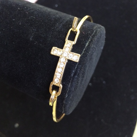 Gold Cross Bangle