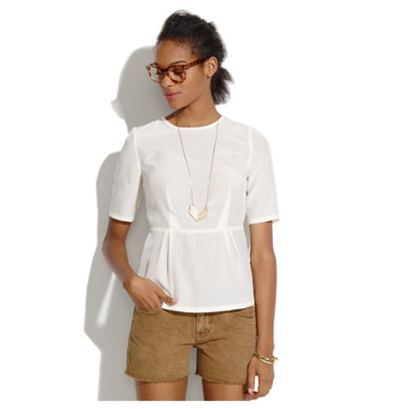 Madewell Tops - Madewell silk peplum top XS