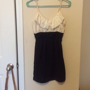 Black and cream dress