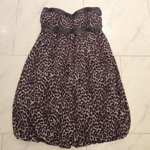 Leopard tube top dress