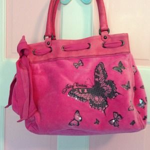 Authentic Pink Juicy Couture Butterfly Purse