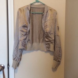 Gold bomber jacket