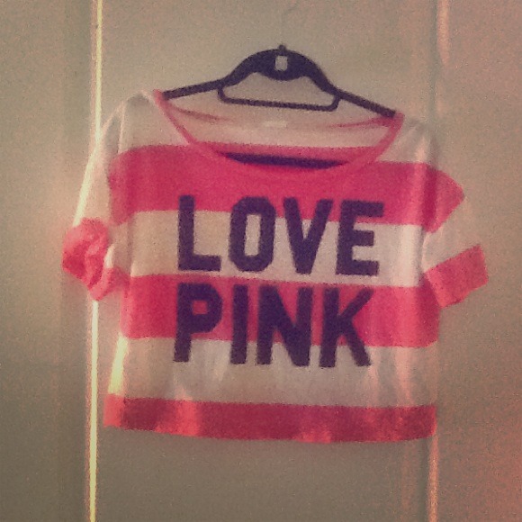 Love pink crop top