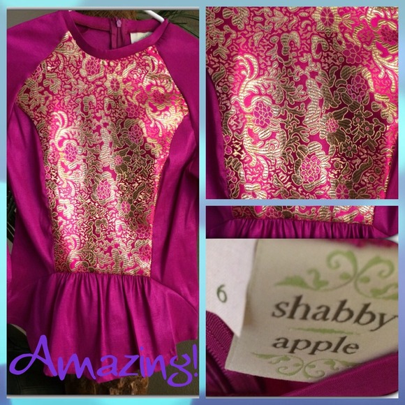🔴SOLD🔴on Shabby Apple Brocade peplum Top