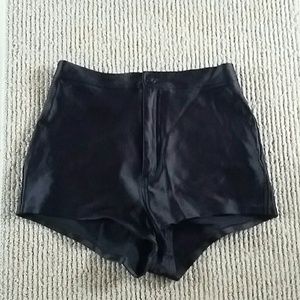 American apparel black disco shorts